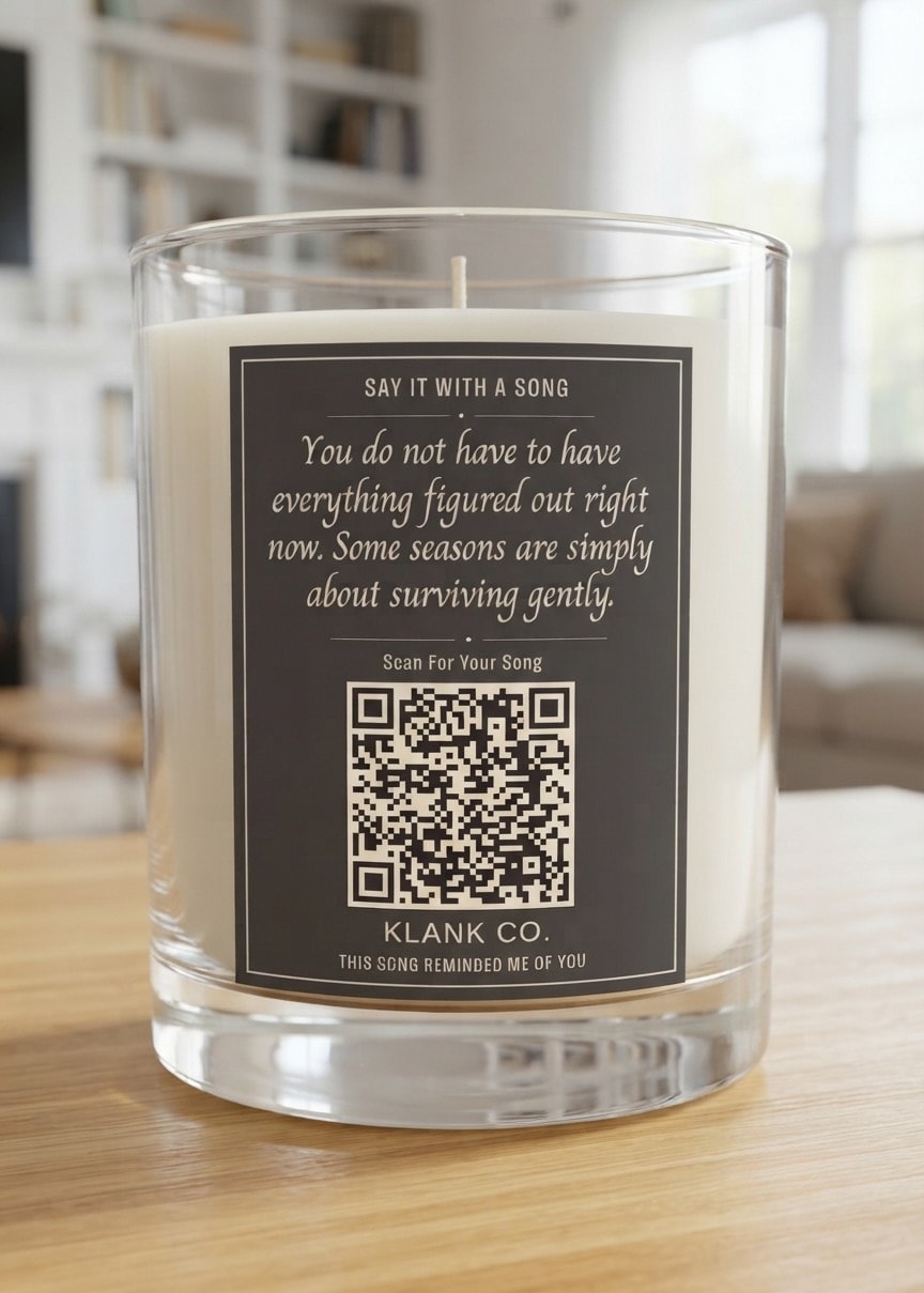 Fix You candle — You do not have to have everything figured out right now.
