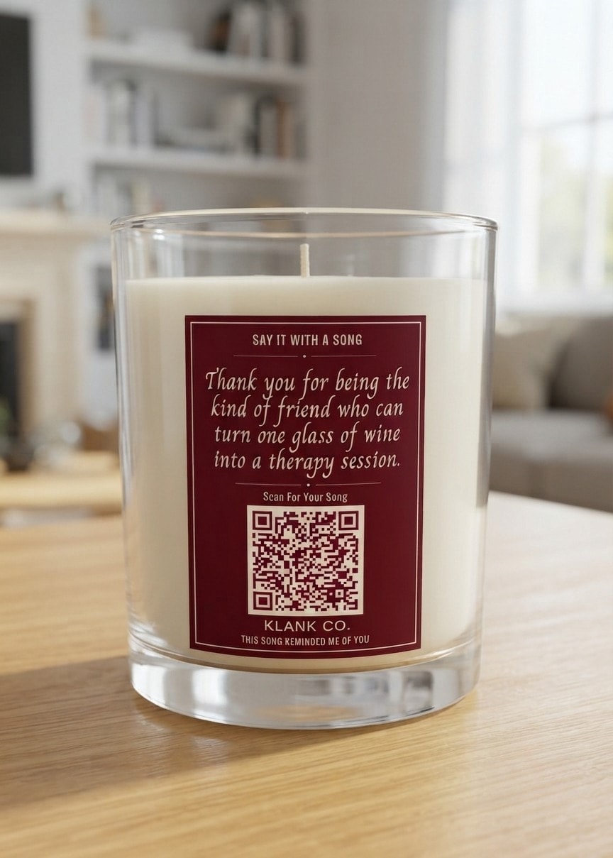 Red Red Wine candle — Thank you for being the kind of friend who can turn one glass of wine into a therapy session.