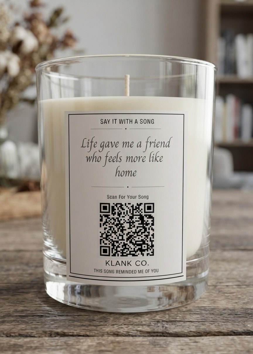 Thank You For Being A Friend candle — Life gave me a friend who feels more like home.