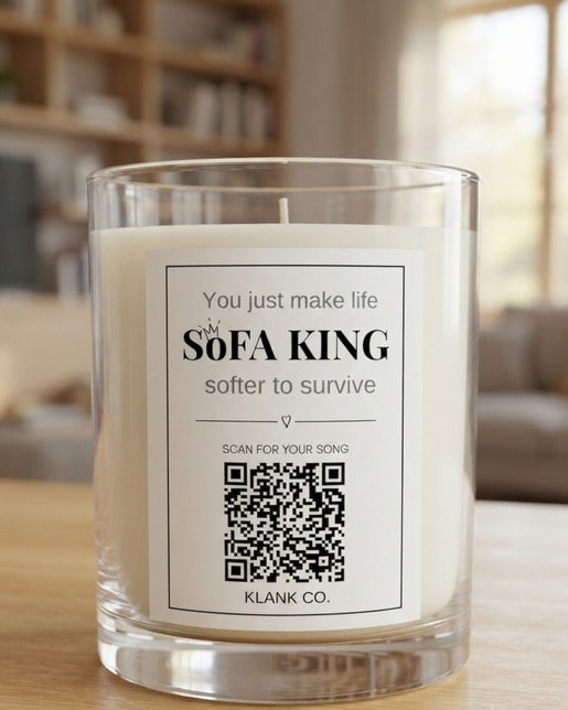 You make ordinary days feel SOFA KING special candle