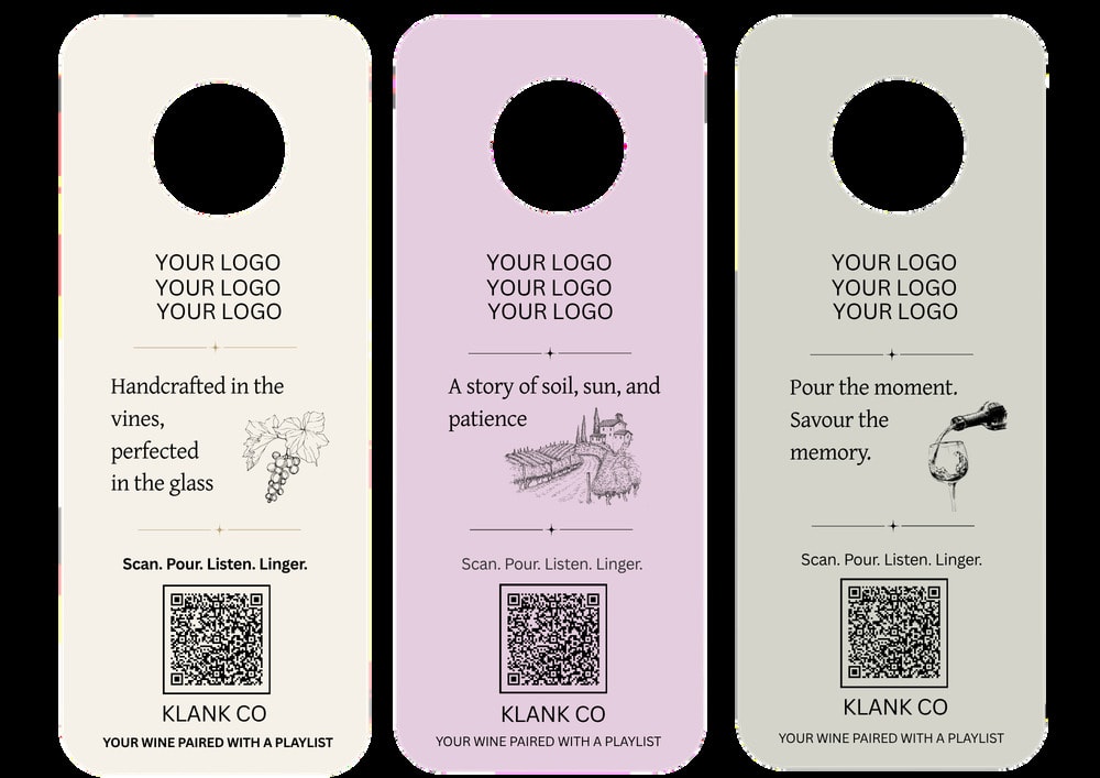 Classic & Sophisticated wine tag — Sample 1