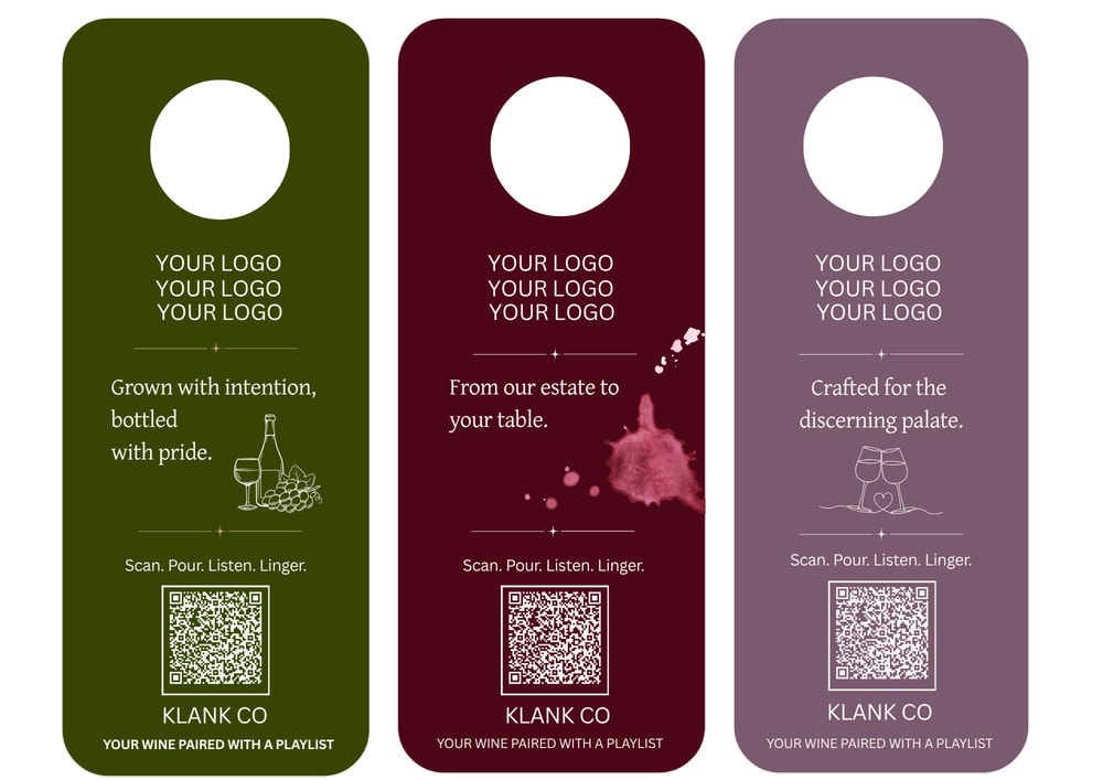Classic & Sophisticated wine tag — Sample 2